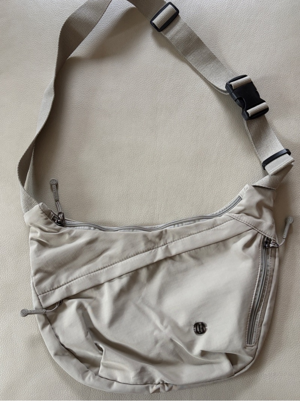 NWOT Beige Crossbody Sling Bag